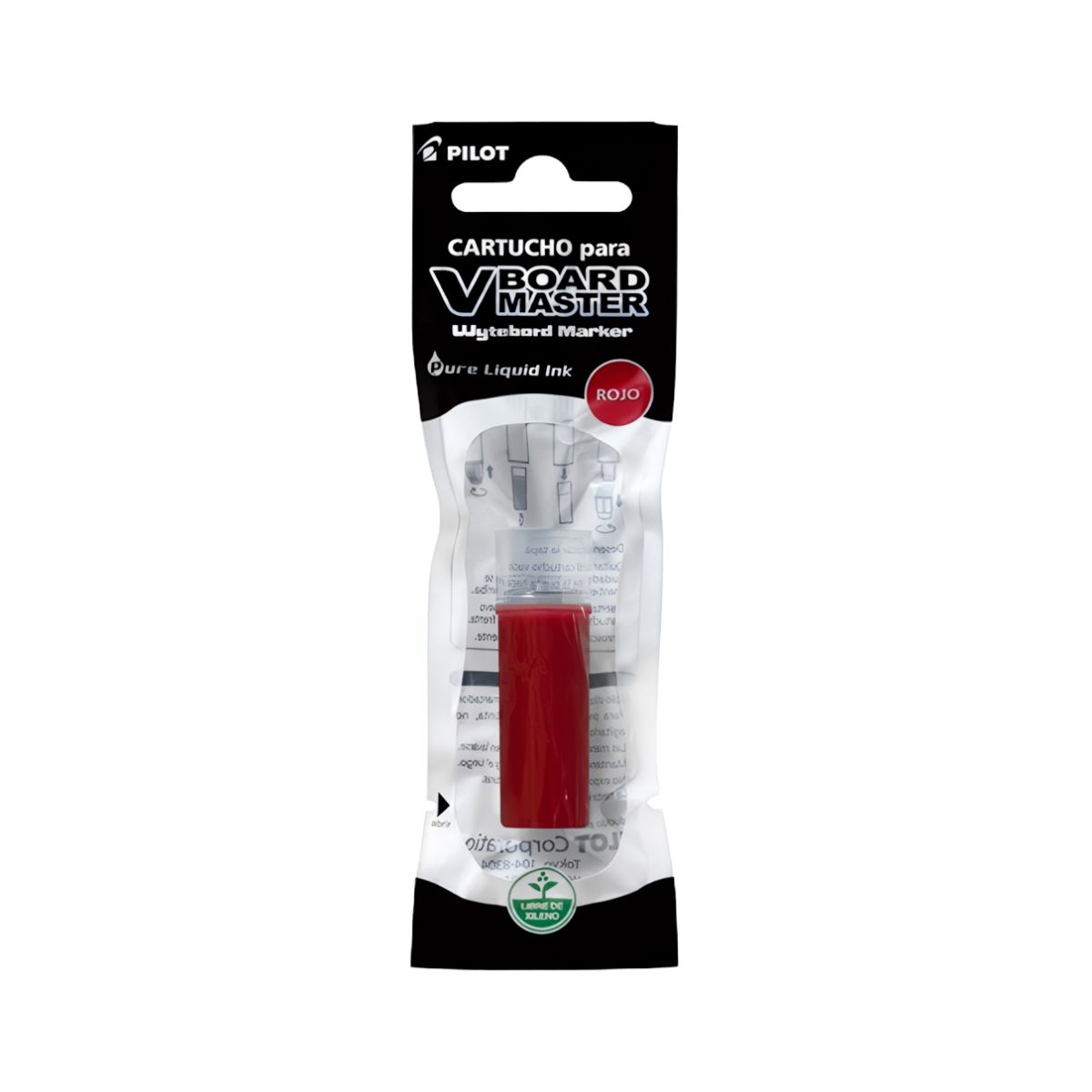 PILOT - Caja Recarga Cartucho Vboard Master 12 Uni - Rojo