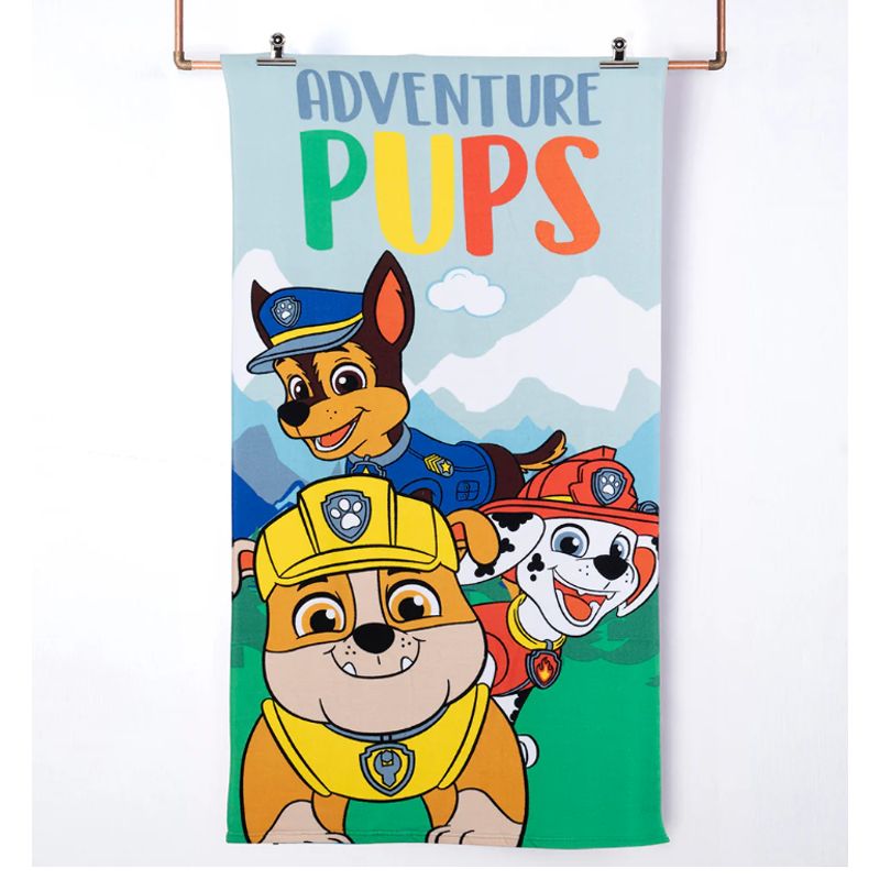 MASHINI - Toalla De Playa   Infantil 70x140 Con Bolso Mashini Paw Patrol Adventure