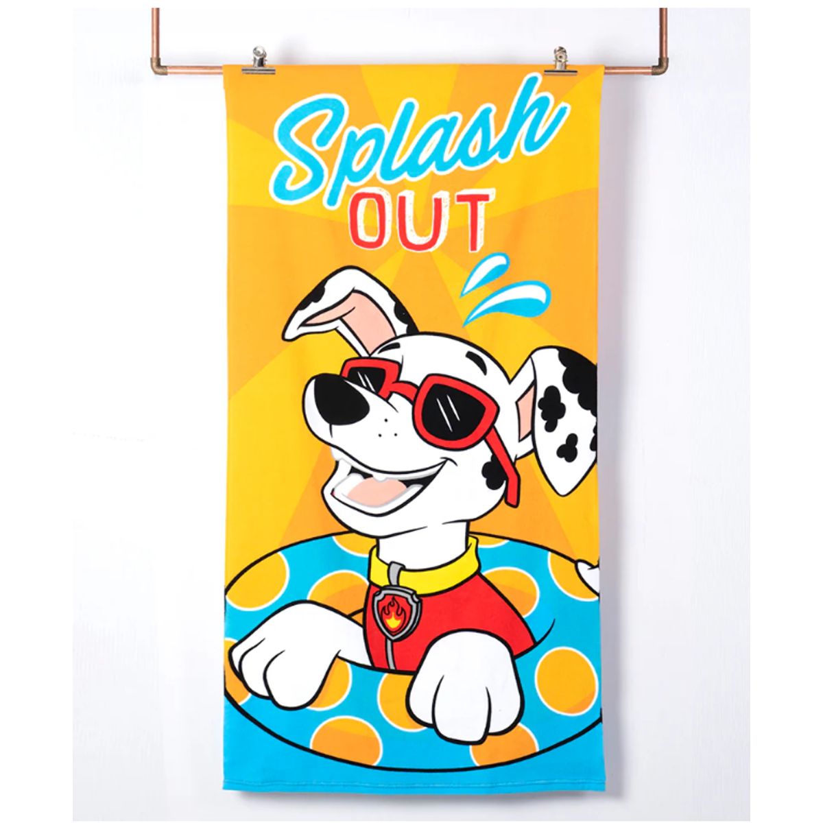 MASHINI - Toalla De Playa   Infantil 70x140 Con Bolso Mashini Paw Patrol Splash
