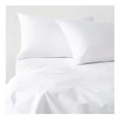 TEXTIL RANCO - Juego de Sábanas Blancas 200 Hilos king - Hotel Premium