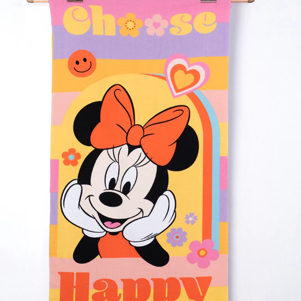 MASHINI - Toalla De Playa   Infantil 70x140 Con Bolso Mashini  Minnie Smile