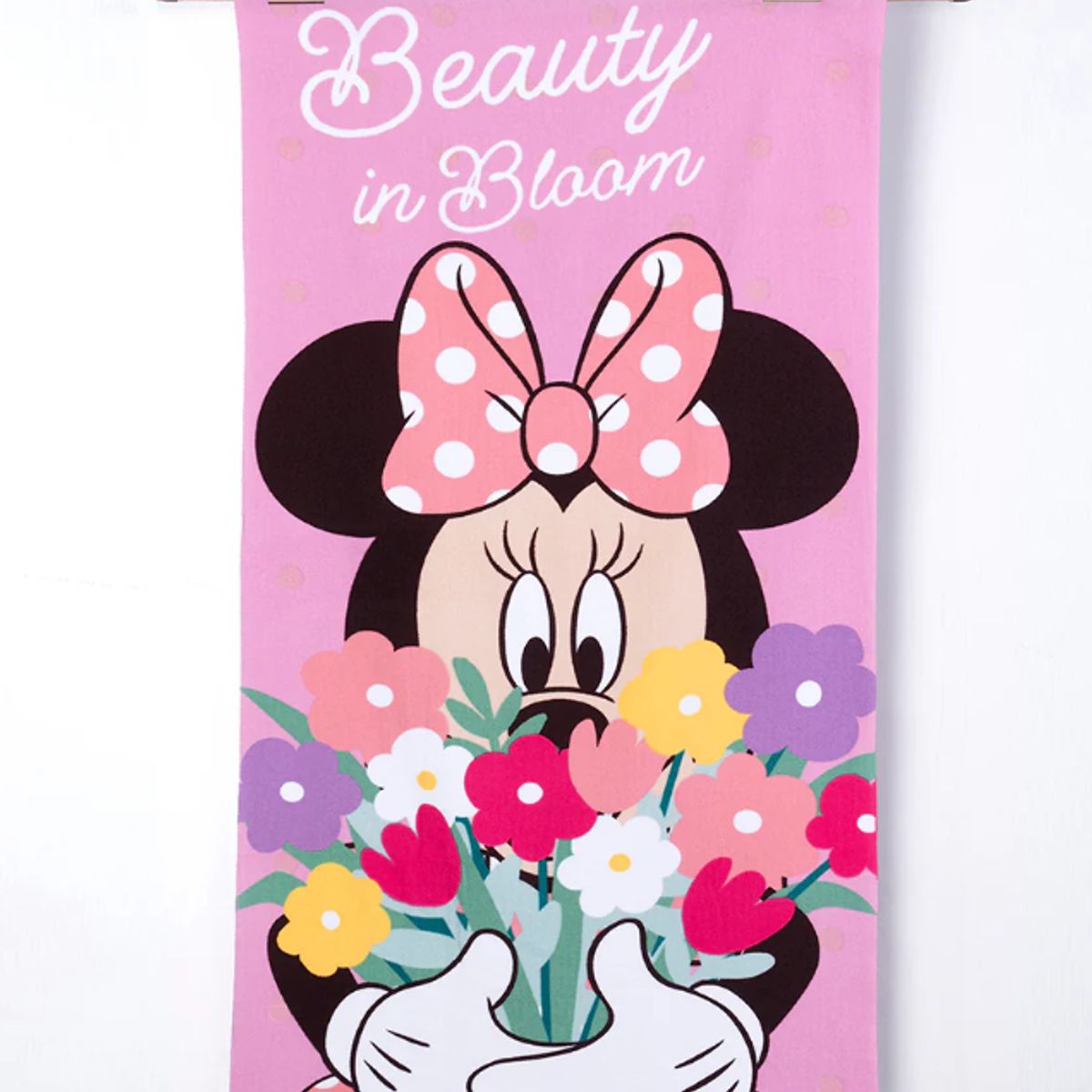 MASHINI - Toalla De Playa   Infantil 70x140 Con Bolso Mashini Minnie Bloom
