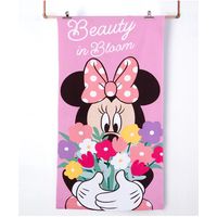 Toalla De Playa  Infantil 70x140 Con Bolso Minnie Bloom