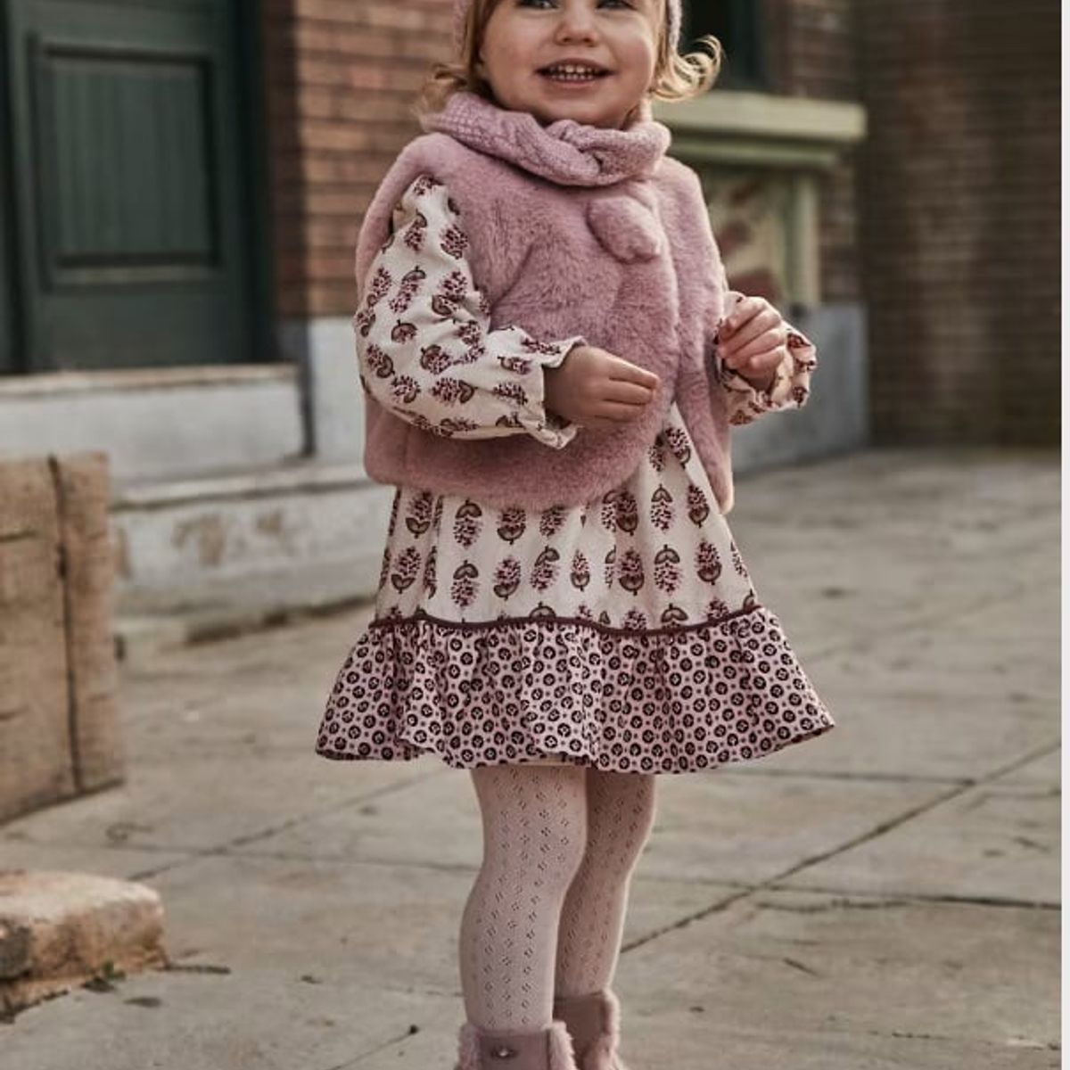 MAYORAL - Elegante y delicado  Vestido estampado viella bebé