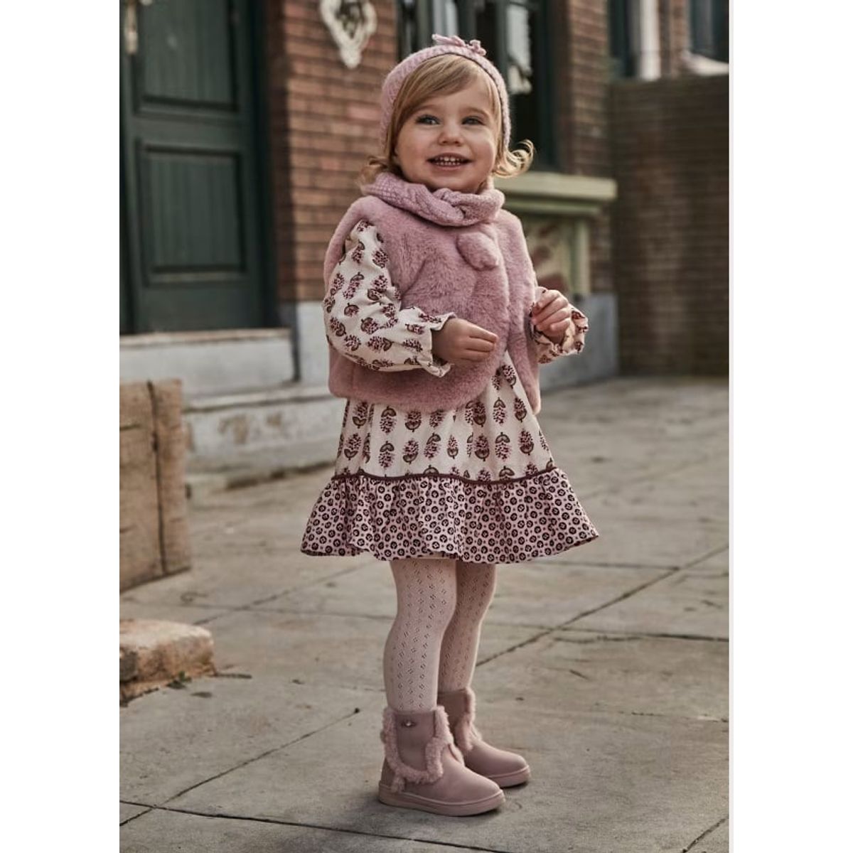 MAYORAL - Elegante y delicado  Vestido estampado viella bebé