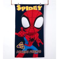 Toalla De Playa  Infantil 70x140 Con Bolso Spiderman Friend