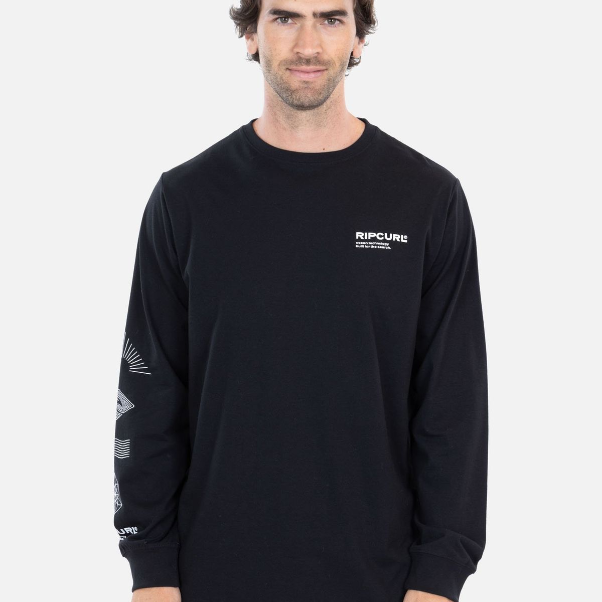RIP CURL - Polera ML IslaX Negro Hombre Rip Curl - Negro