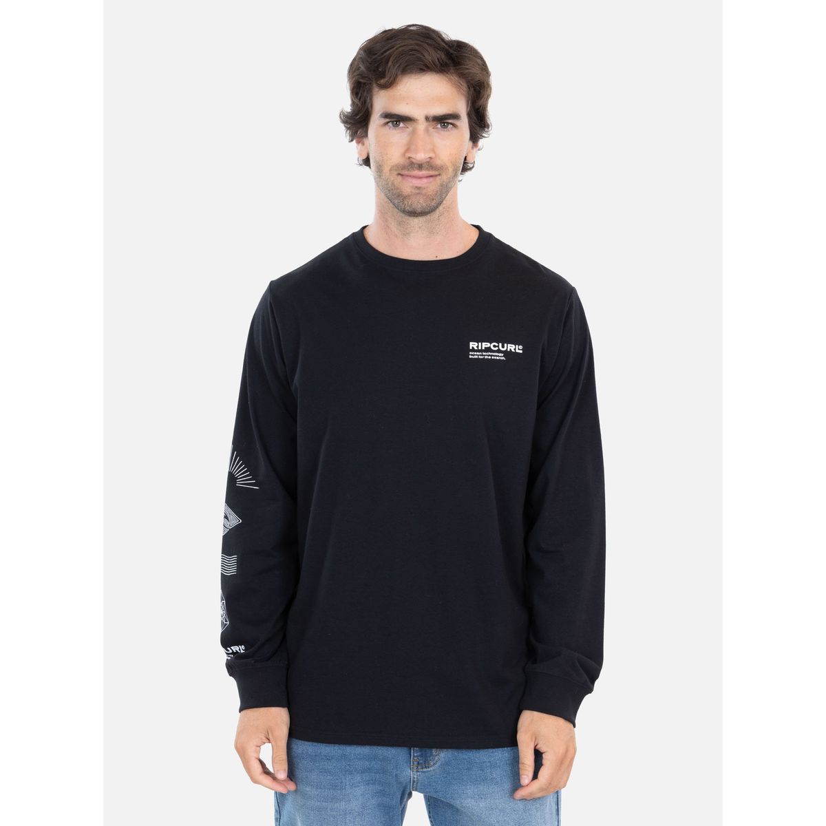 RIP CURL - Polera ML IslaX Negro Hombre Rip Curl - Negro