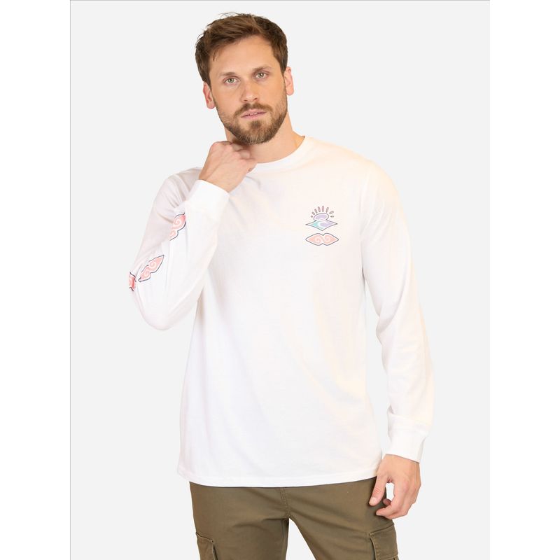 RIP CURL - Polera ML LunarX Blanco Hombre Rip Curl - Blanco