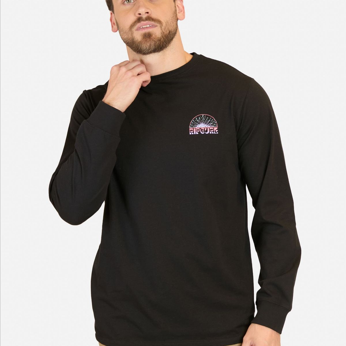 RIP CURL - Polera ML Surflair Negro Hombre Rip Curl - Negro