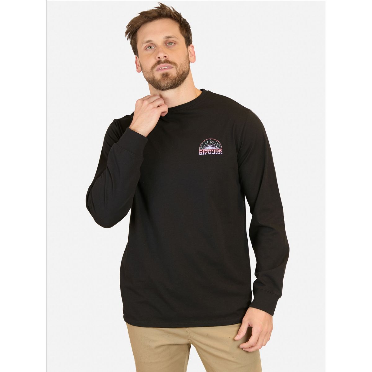 RIP CURL - Polera ML Surflair Negro Hombre Rip Curl - Negro