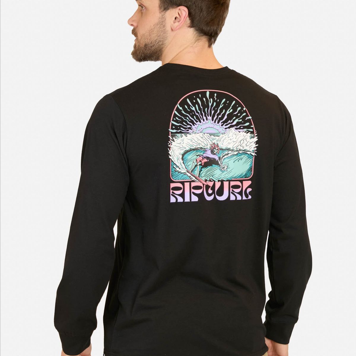 RIP CURL - Polera ML Surflair Negro Hombre Rip Curl - Negro