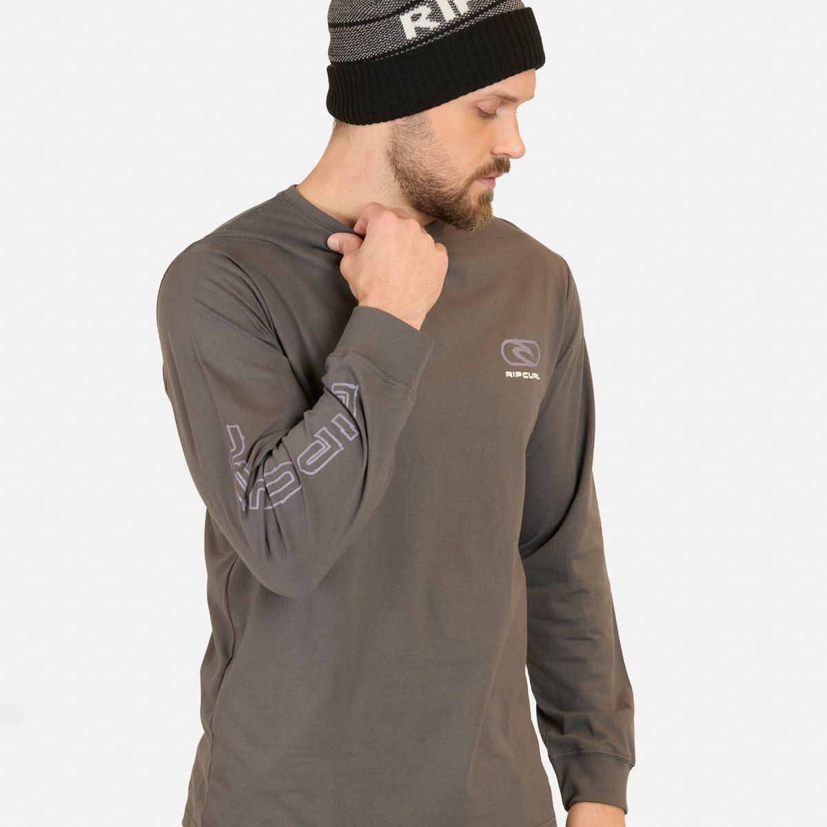 RIP CURL - Polera ML RC since 69 ls Gris Hombre Rip Curl - Gris