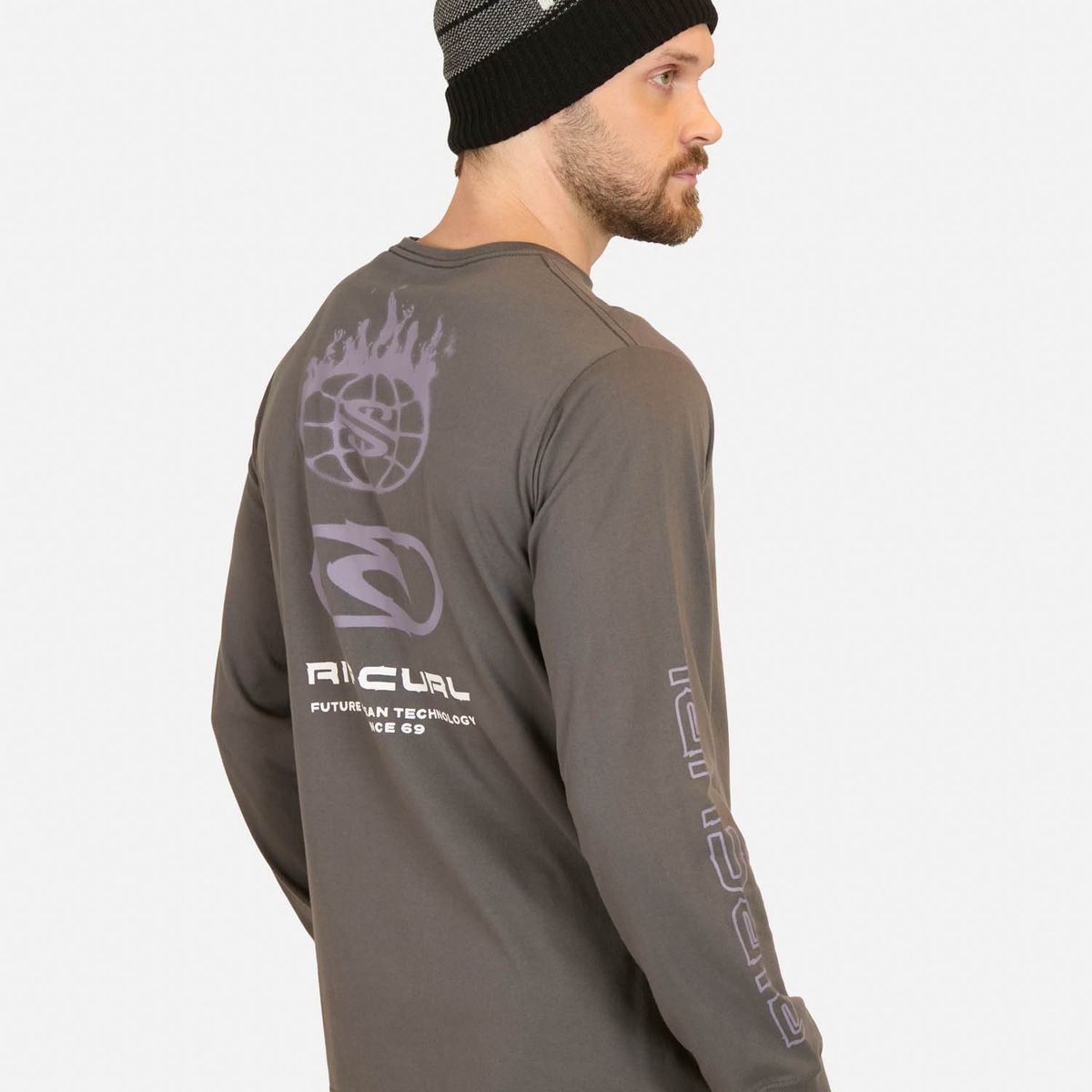 RIP CURL - Polera ML RC since 69 ls Gris Hombre Rip Curl - Gris