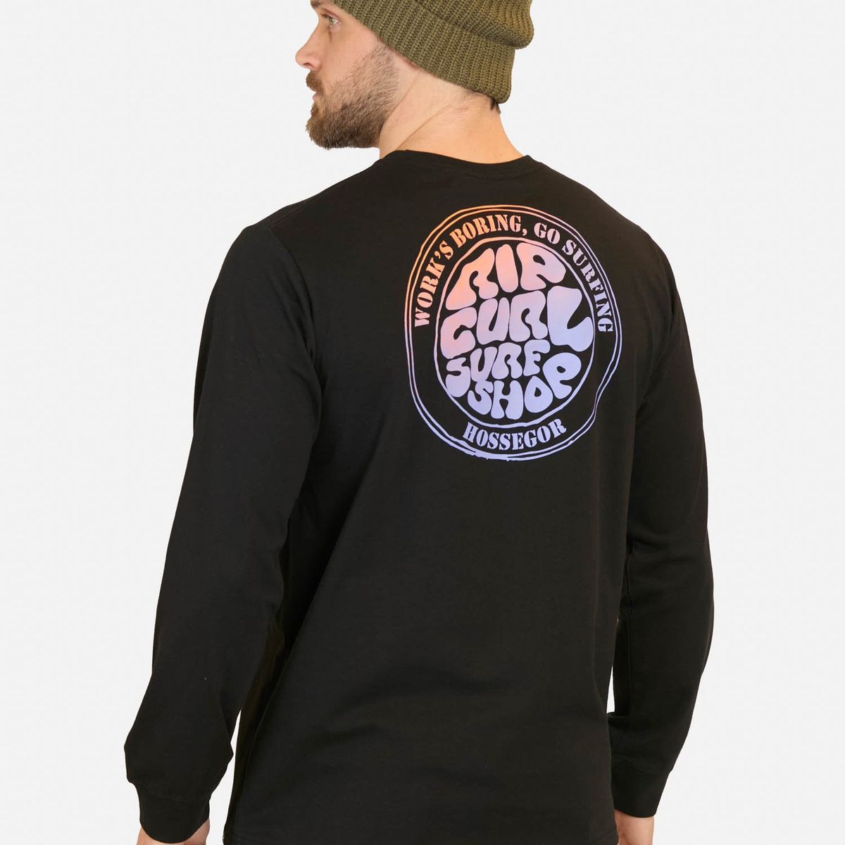 RIP CURL - Polera ML RiderQ Negro Hombre Rip Curl - Negro