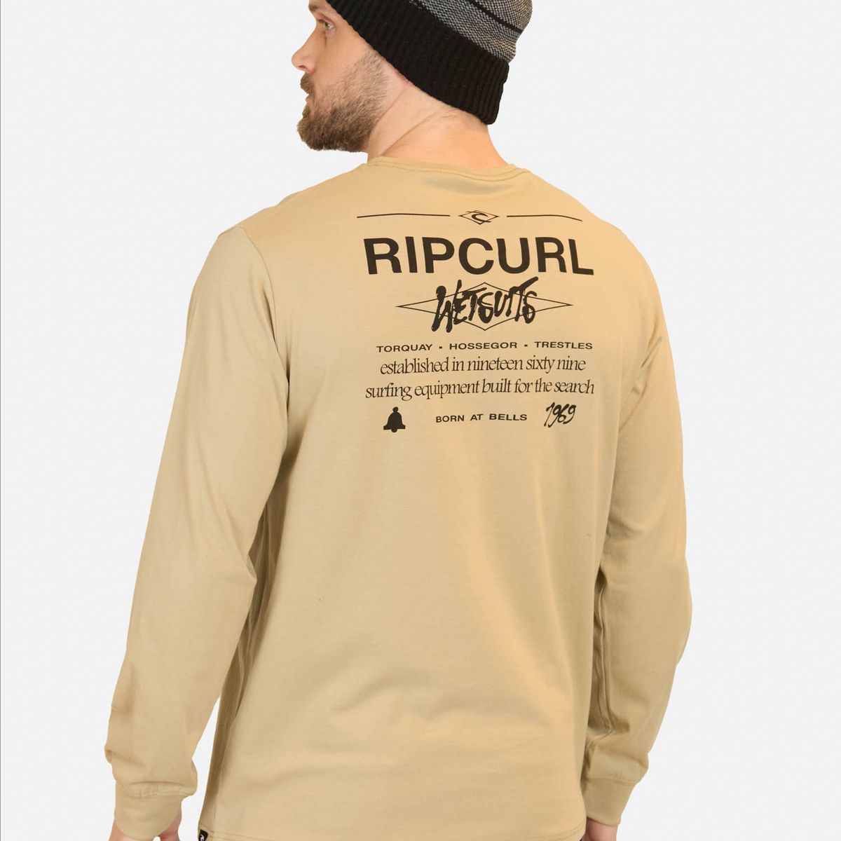 RIP CURL - Polera ML WavX Café Hombre Rip Curl - Café