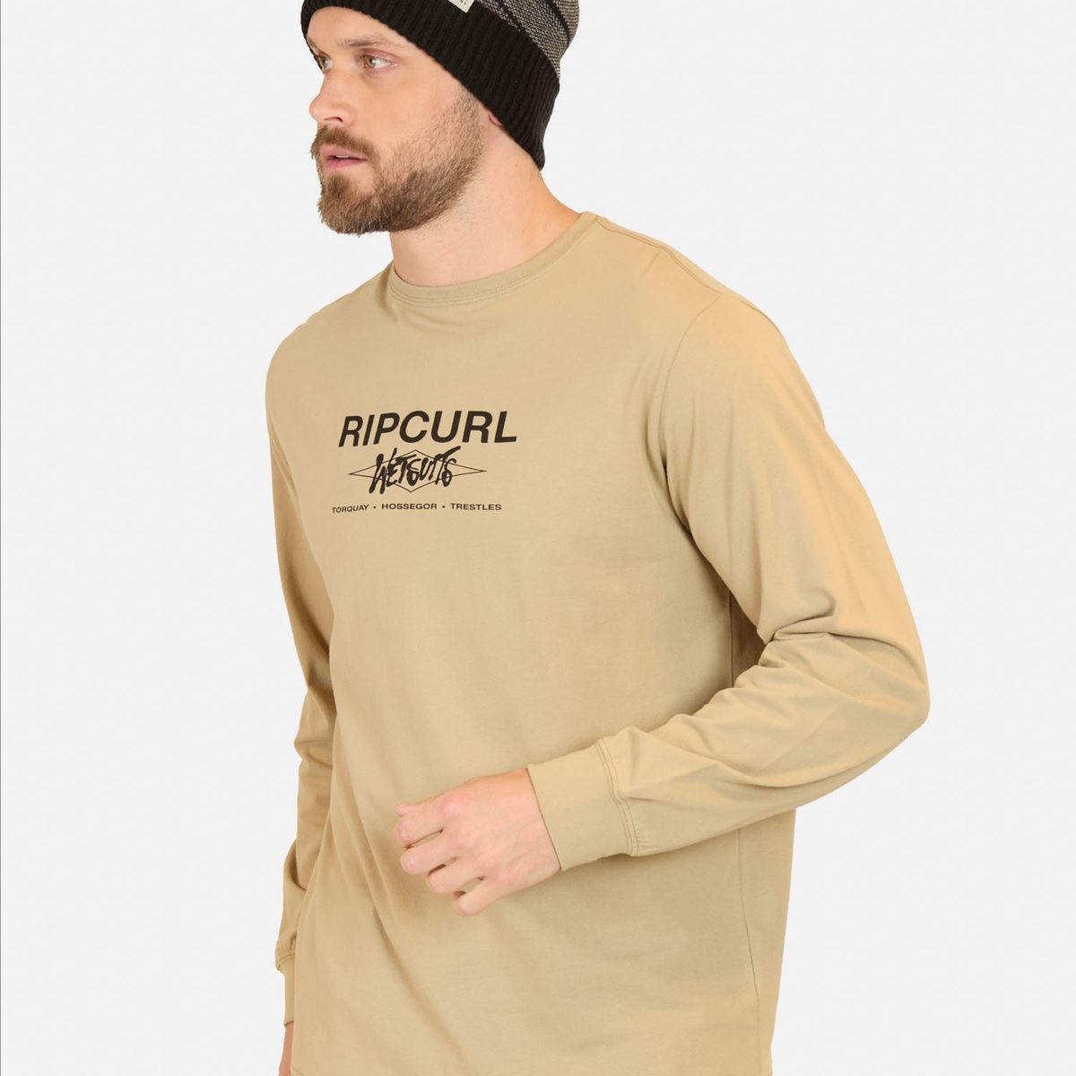 RIP CURL - Polera ML WavX Café Hombre Rip Curl - Café