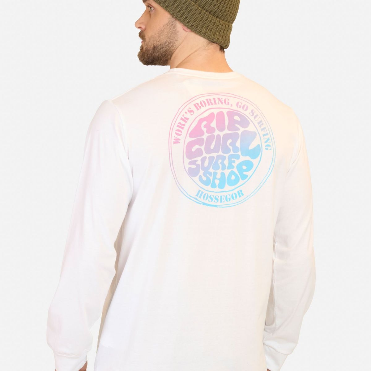 RIP CURL - Polera ML SurgeR Blanco Hombre Rip Curl - Blanco