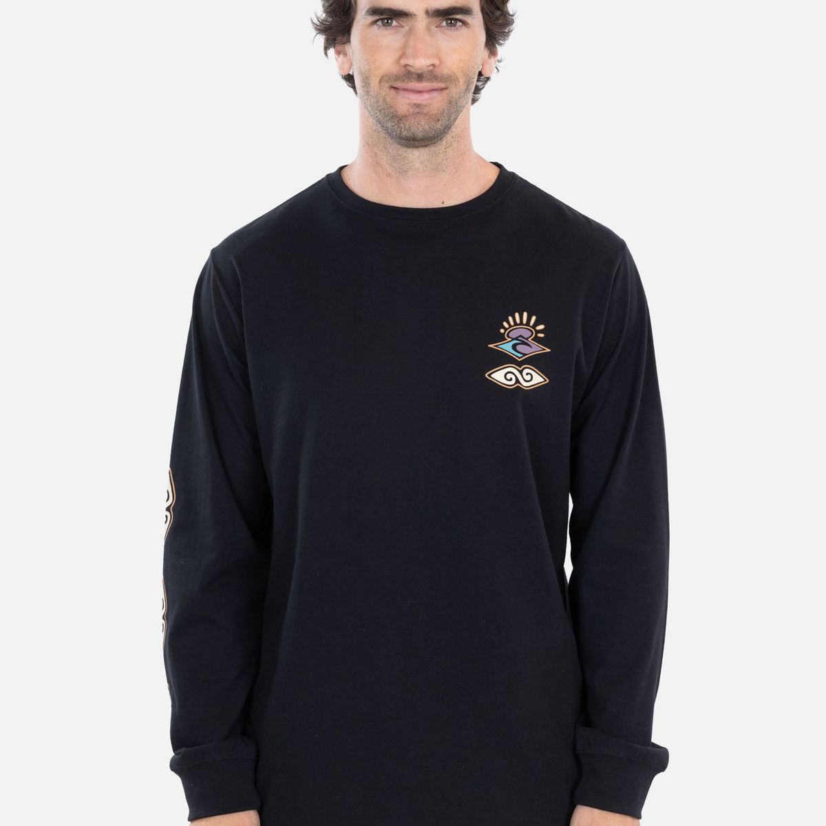 RIP CURL - Polera ML Tidara Negro Hombre Rip Curl - Negro