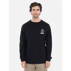 RIP CURL - Polera ML Tidara Negro Hombre - Negro