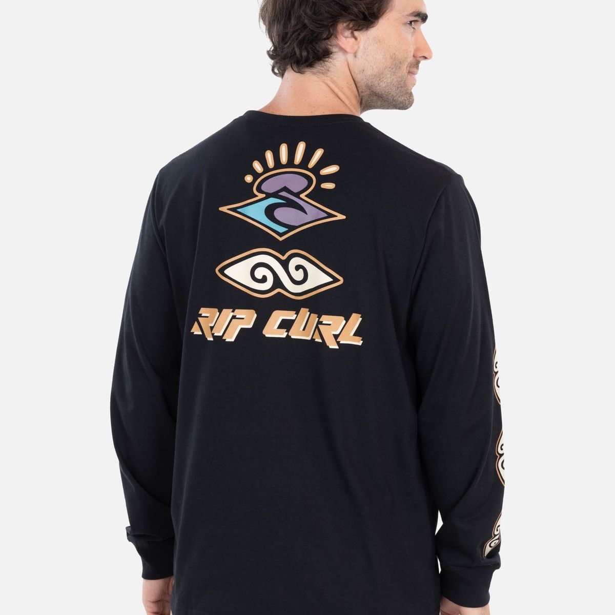 RIP CURL - Polera ML Tidara Negro Hombre Rip Curl - Negro