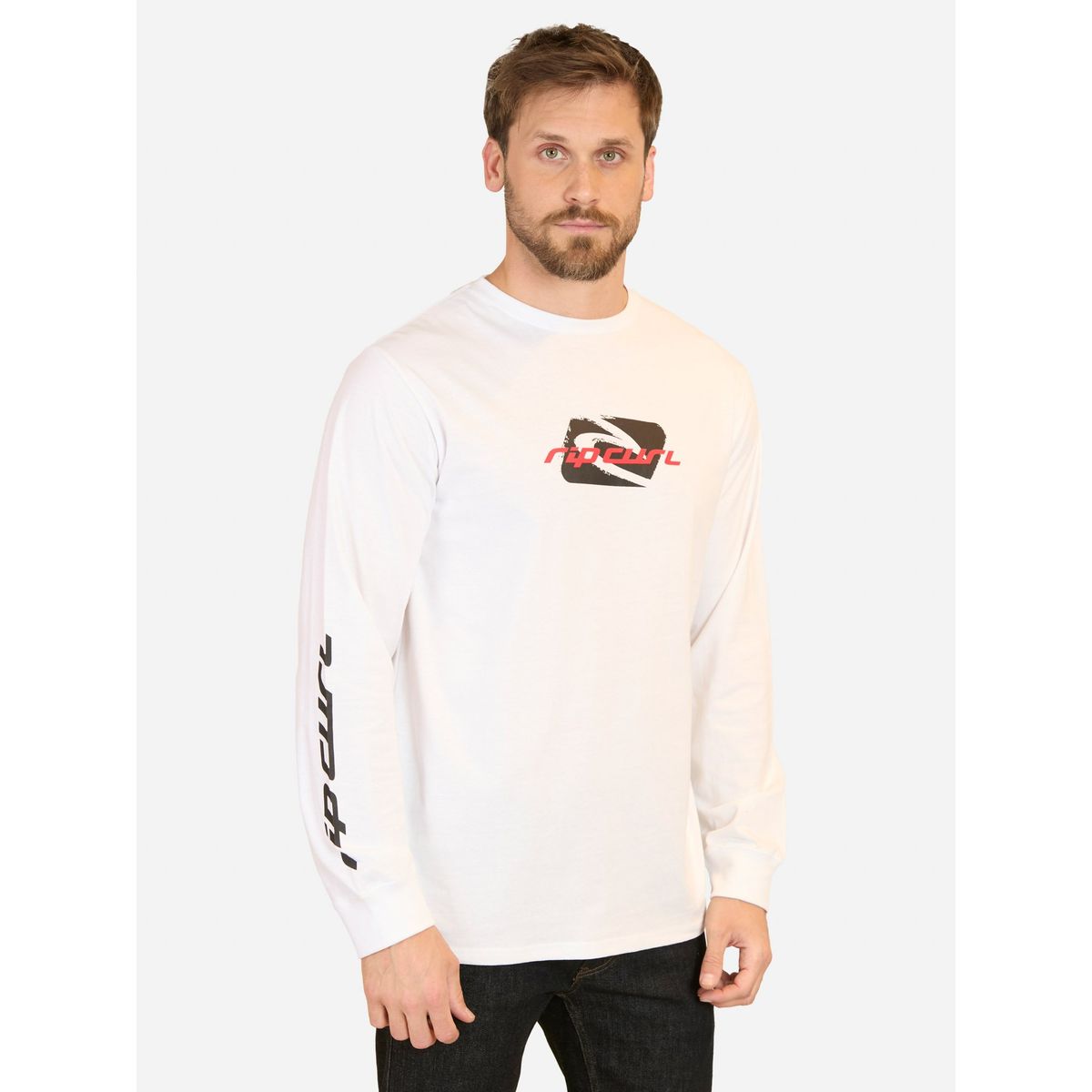 RIP CURL - Polera ML Old wave Blanco Hombre Rip Curl - Blanco