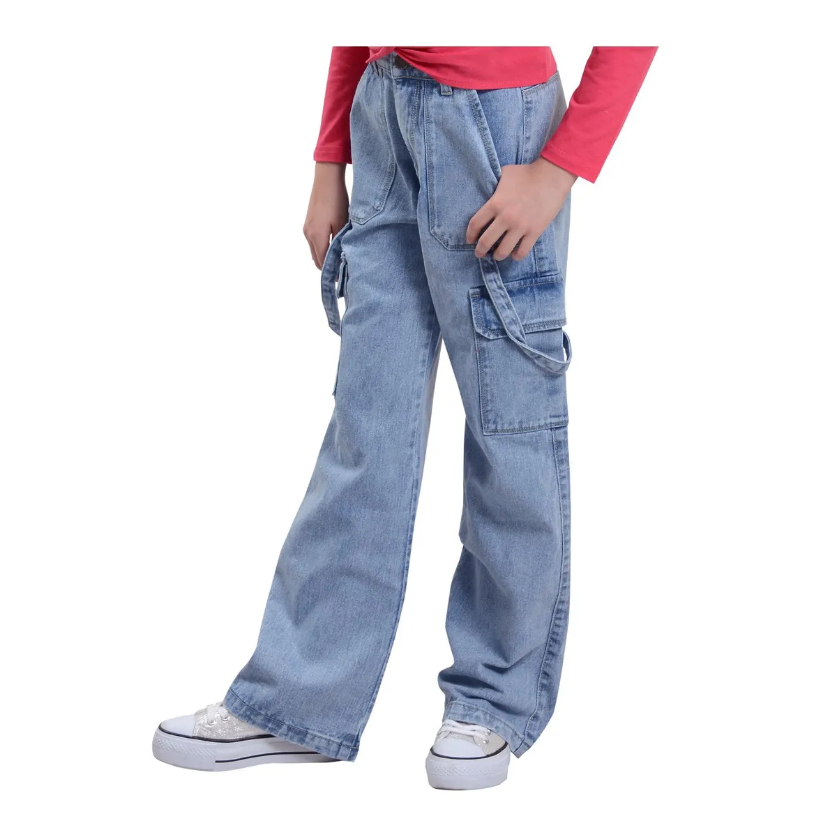 EXCEPTION - Jeans Cargo Ancho Niña