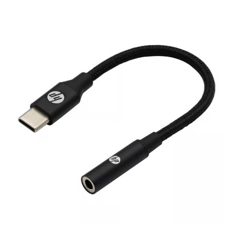 HP - Adaptador de Audio HP DHC-TC131 USB-C a 35mm Trenzado Negro