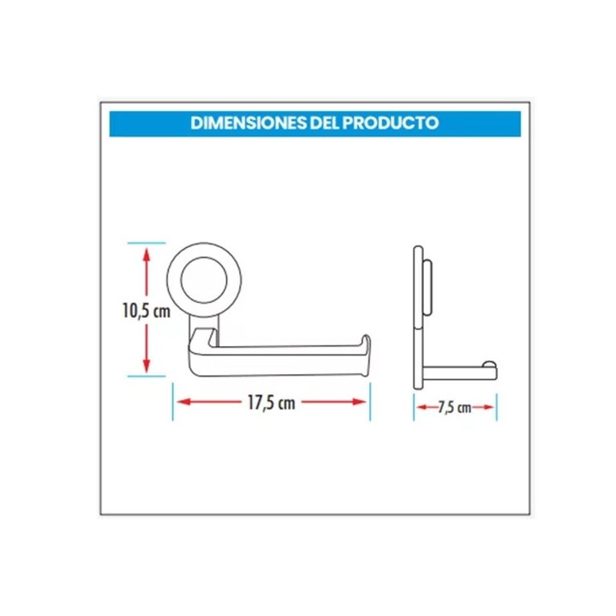 GENERICO - Soporte Papel Higiénico Pared