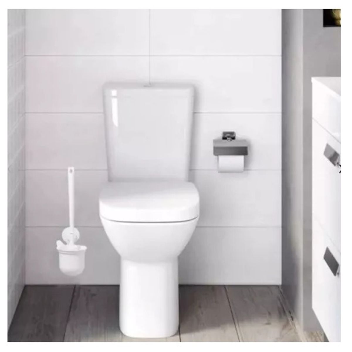 GENERICO - Cepillo De Inodoro Escobilla Con Ventosa Bathlux