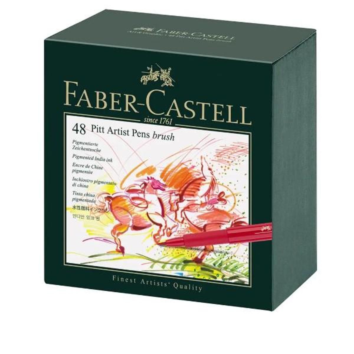 FABER-CASTELL - Set 48 Marcadores Pitt Artist Pen Brush Faber Castell