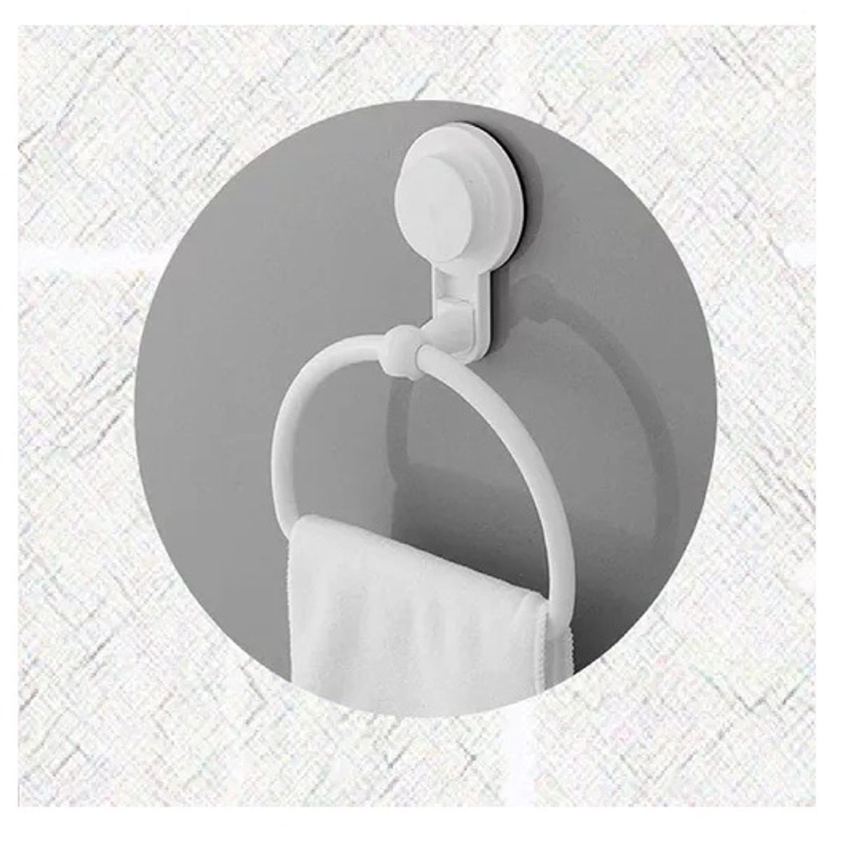 GENERICO - Toallero De Pared Semi Circular Baño Casa Cocina Ventosa