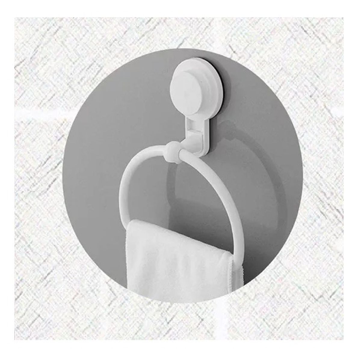 GENERICO - Toallero De Pared Semi Circular Baño Casa Cocina Ventosa