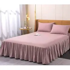 GENERICO - Faldón de cama - Faldones para base cama 1,5 Plaza PALO ROSA