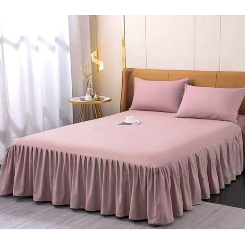 GENERICO - Faldón de cama - Faldones para base cama King PALO ROSA