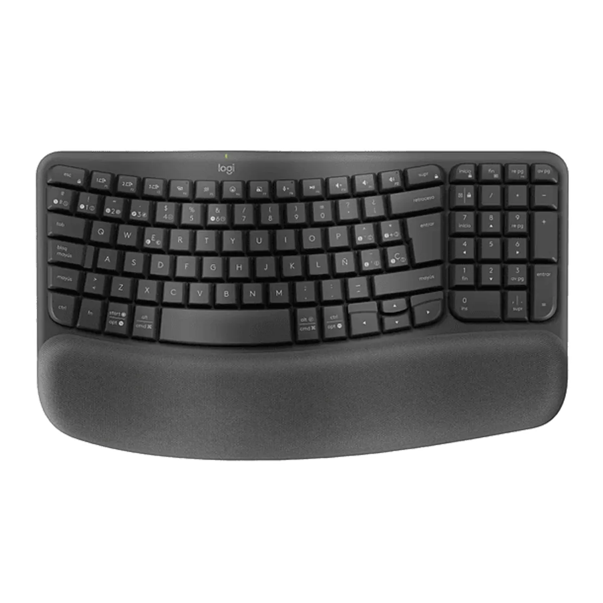 LOGITECH - Teclado Ergonómico inalámbrico Logitech Wave Keys, Color Grafito (ES)