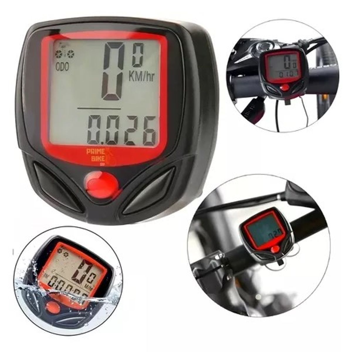 GENERICO - Velocímetro digital para bicicleta impermeable color negro