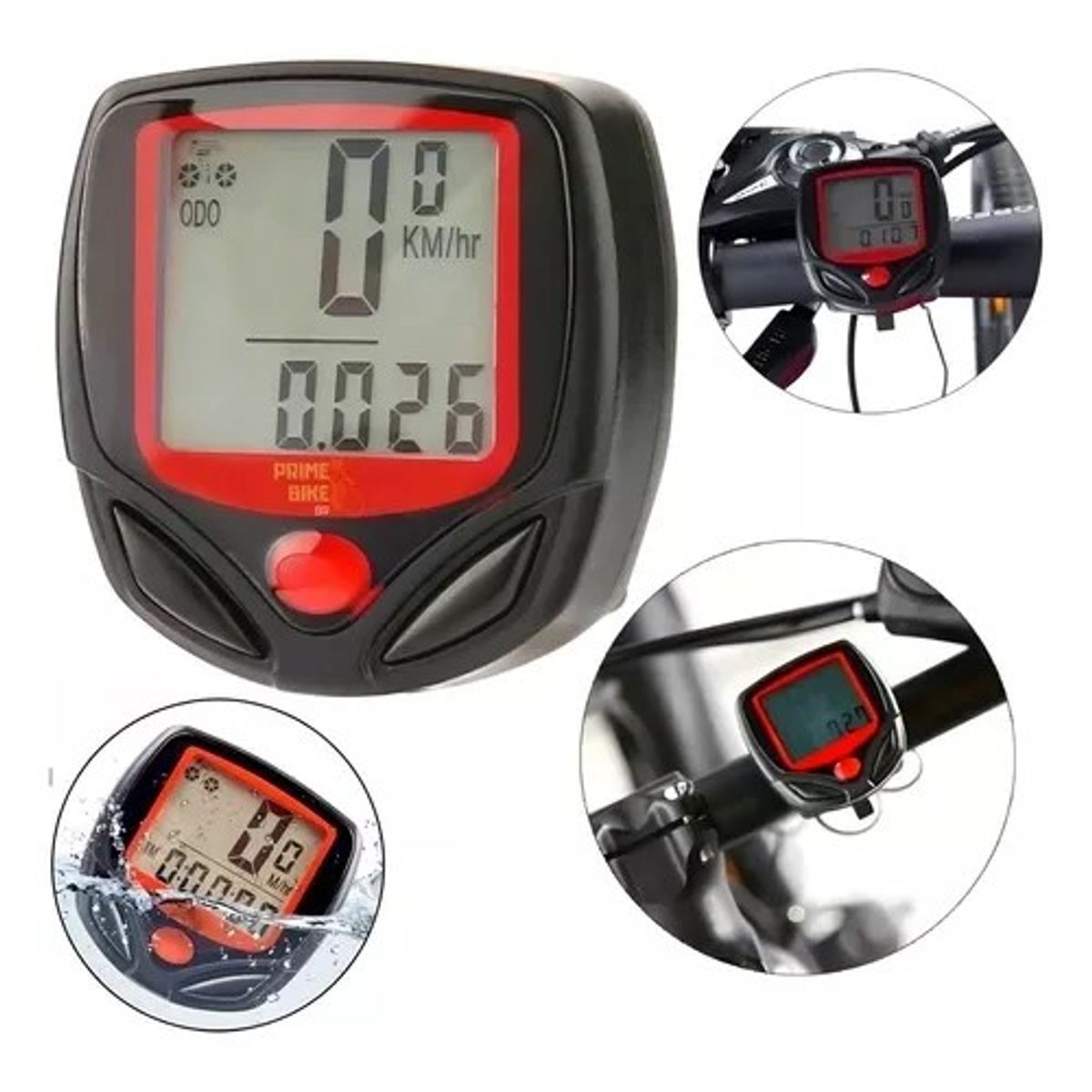 GENERICO - Velocímetro digital para bicicleta impermeable color negro