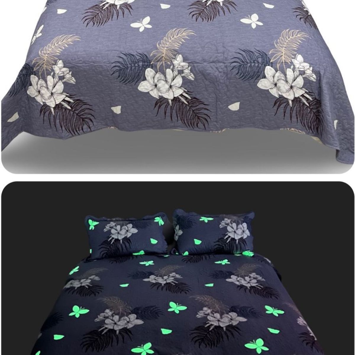 GENERICO - CUBRECAMA QUILT VERANO 2 PLAZA LUMINOSO DISEÑO VIOLETA FLOR TF