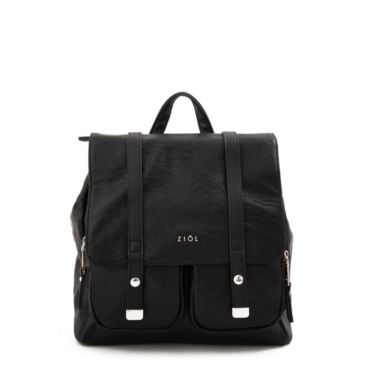 ZIOL - Mochila con tapa erzurum mediana negro especial