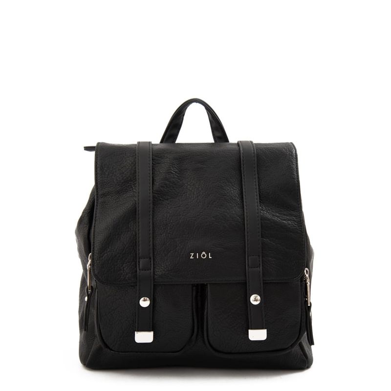 ZIOL - Mochila con tapa mediana erzurum negro especial