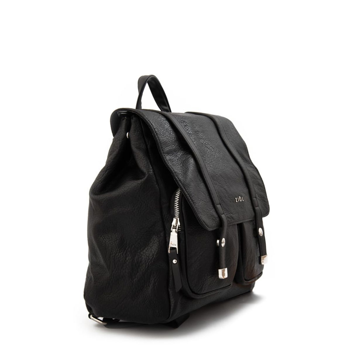 ZIOL - Mochila con tapa erzurum mediana negro especial