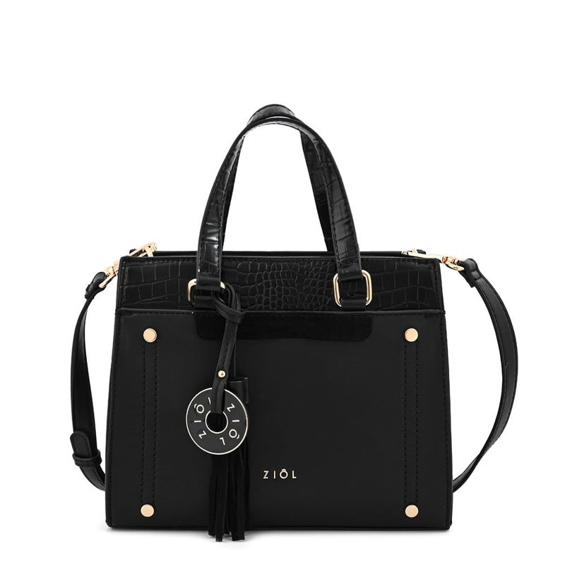 ZIOL - Cartera dos asas mediana inisa negro especial