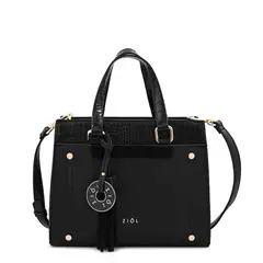 ZIOL - Cartera dos asas mediana inisa negro especial