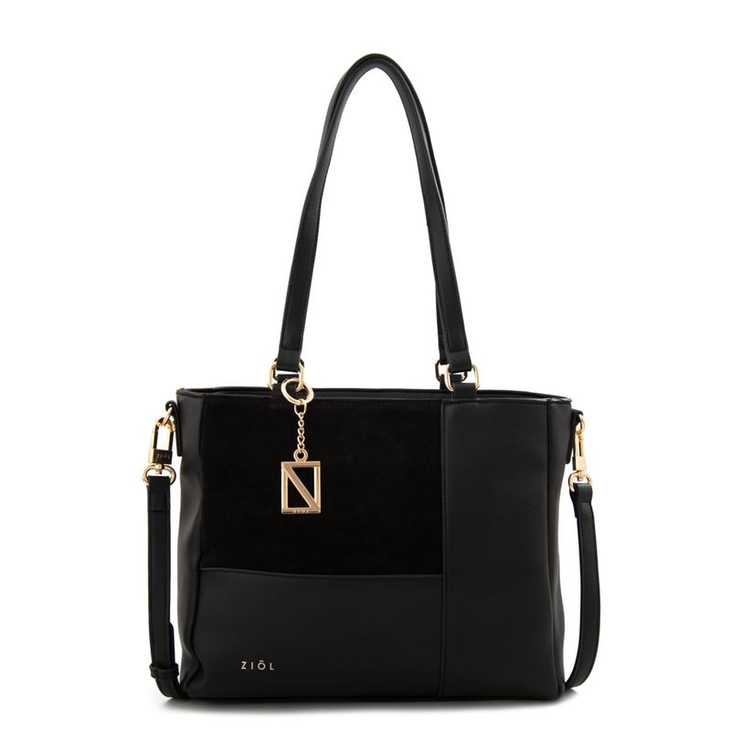 ZIOL - Cartera dos asas mediana celina negro