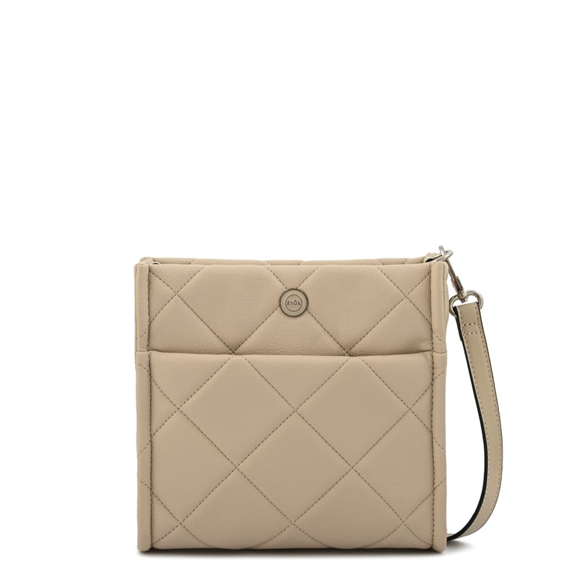 ZIOL - Cartera bandolera mediana fiora beige