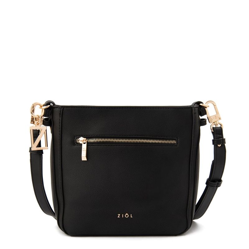 ZIOL - Cartera bandolera mediana polete negro