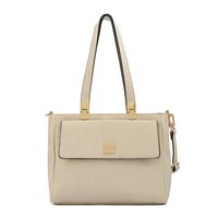 Cartera tote tres divisiones jelena mediana blanco crudo