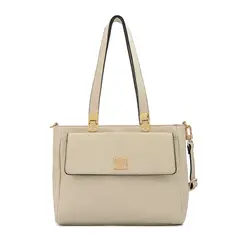 ZIOL - Cartera dos asas tres divisiones mediana jelena blanco crudo