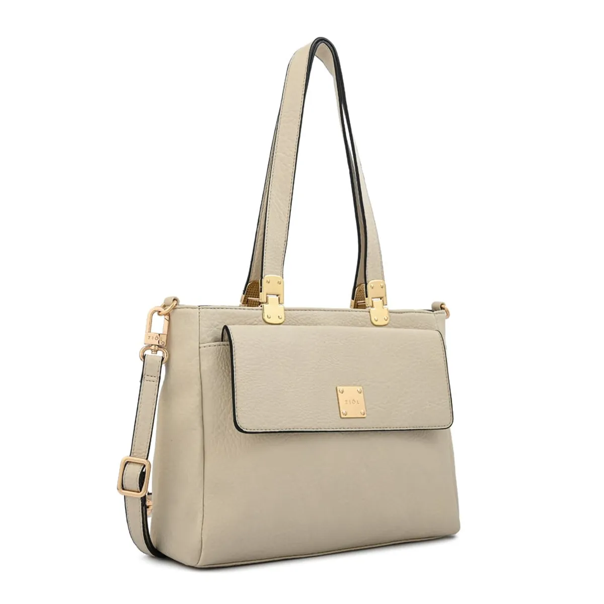 ZIOL - Cartera tote tres divisiones jelena mediana blanco crudo